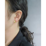 925 Sterling Silver Irregular Plaid Earrings