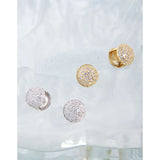 925 Silver Round Diamond Earrings, Small & Versatile Design