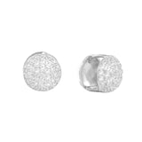 925 Silver Round Diamond Earrings, Small & Versatile Design