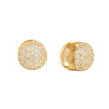 925 Silver Round Diamond Earrings, Small & Versatile Design