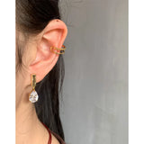 Zircon Bamboo Knot Earrings 925 Sterling Silver Female Ear Studs