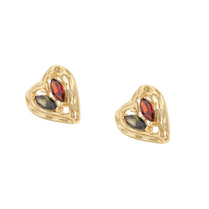 925 Silver Pleated Texture Microinlaid Zircon Earrings