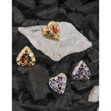 925 Silver Pleated Texture Microinlaid Zircon Earrings