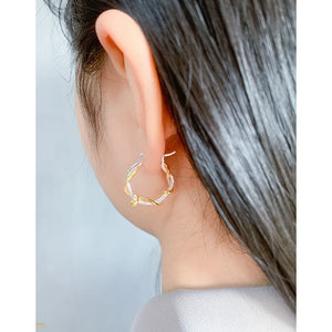 Minimal Dual Vine Wrapped Earrings 925 Sterling Silver