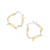 Minimal Dual Vine Wrapped Earrings 925 Sterling Silver