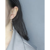 Minimal Geometric Round Bead Earrings 925 Sterling Silver