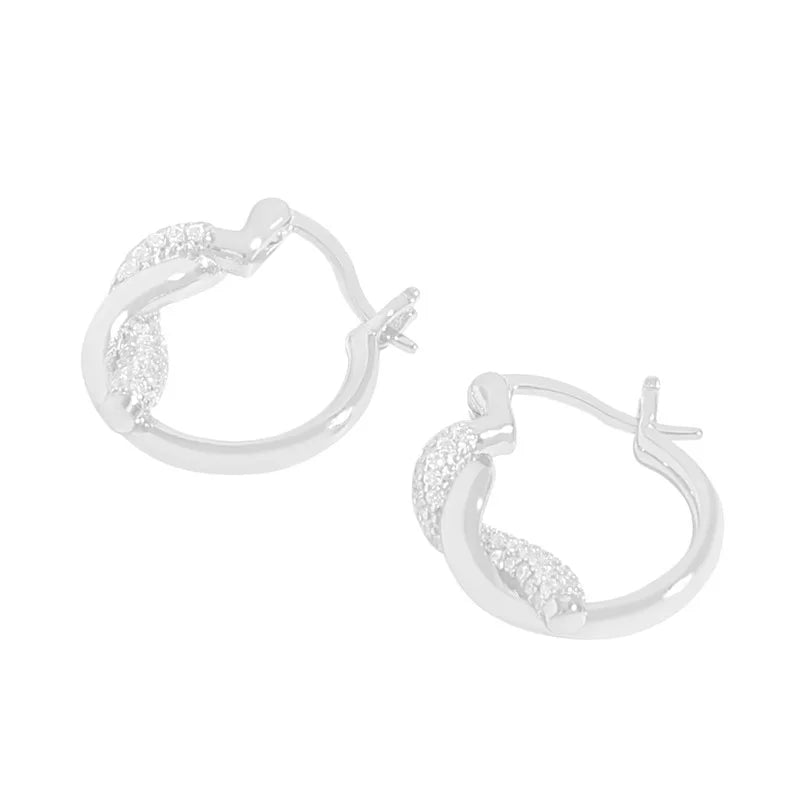 Minimal 925 Sterling Silver Wrapped Earrings