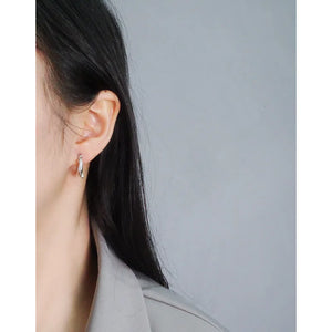 Minimal 925 Sterling Silver Wrapped Earrings