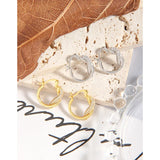 Minimal 925 Sterling Silver Wrapped Earrings