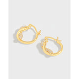 Minimal 925 Sterling Silver Wrapped Earrings