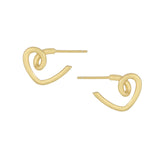 Geometric Love Arc Earrings 925 Sterling Silver