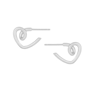 Geometric Love Arc Earrings 925 Sterling Silver