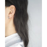 Geometric Love Arc Earrings 925 Sterling Silver