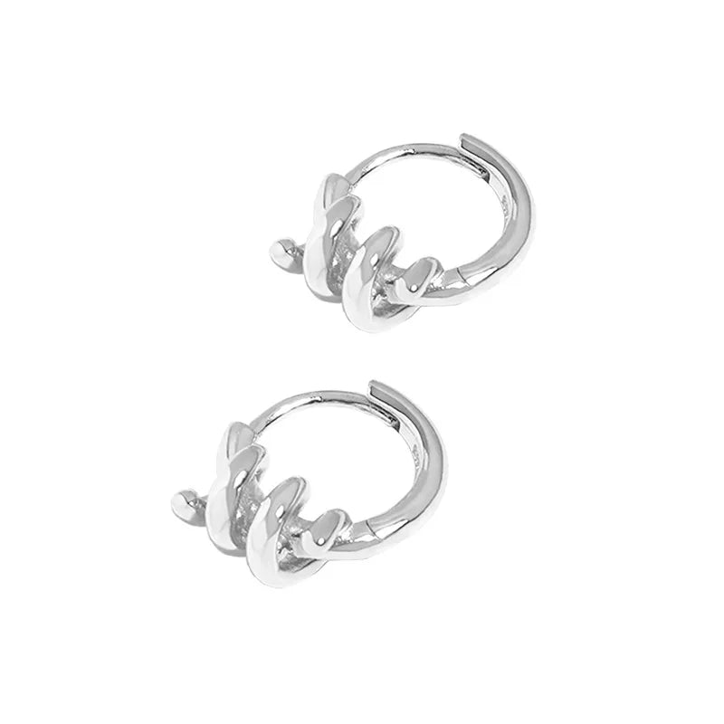 925 Sterling Silver Coil Spring Earrings, Personalized Design