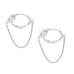 925 Silver Knot Chain Earrings