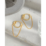 925 Silver Knot Chain Earrings