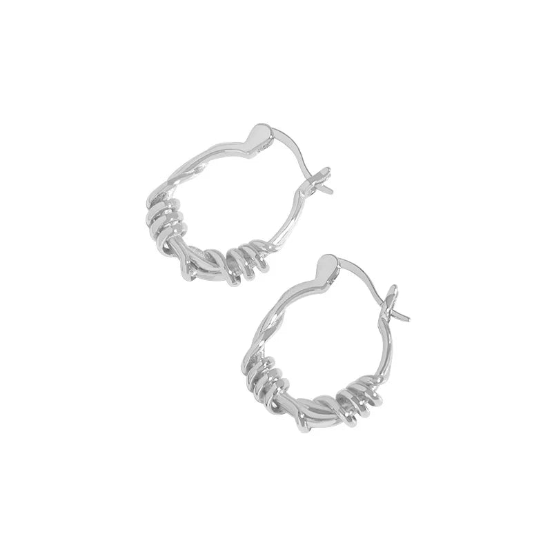 Personalized Knotted Vine Earrings 925 Silver