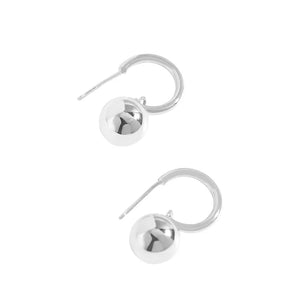 Geometric Metal Ball Earrings 925 Sterling Silver Female Earrings