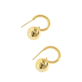 Geometric Metal Ball Earrings 925 Sterling Silver Female Earrings