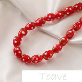 Multicolor Strawberry Glass Beads DIY Necklace Bracelet Hand Material