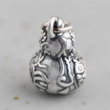 S999 Silver Jewelry, Carp Lotus, DIY Bracelet Accessories, Silver Gourd Pendant