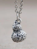 S999 Silver Jewelry, Carp Lotus, DIY Bracelet Accessories, Silver Gourd Pendant