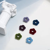 Vintage Acrylic Bead DIY Hand Jewelry Earring - Flocking Hollow Out Small Flower