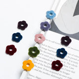 Vintage Acrylic Bead DIY Hand Jewelry Earring - Flocking Hollow Out Small Flower