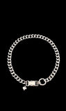 Button Clavicle Chain, Titanium Steel Short Necklace