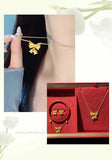 Gold-Plated Bell Orchid Bracelet & Necklace Set
