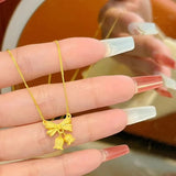 Gold-Plated Bell Orchid Bracelet & Necklace Set