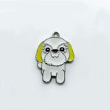 Enamel Shih Tzu Charm Dog Jewelry DIY Pendant