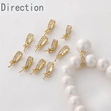 14K inlaid zircon melon seed buckle plum blossom pearl pendant DIY Bracelet