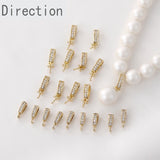 14K inlaid zircon melon seed buckle plum blossom pearl pendant DIY Bracelet