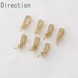 14K inlaid zircon melon seed buckle plum blossom pearl pendant DIY Bracelet