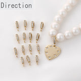 14K inlaid zircon melon seed buckle plum blossom pearl pendant DIY Bracelet