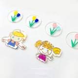 Tulip acrylic wafer hand-painted wind boy girl accessories
