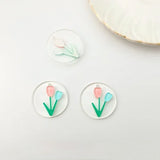 Tulip acrylic wafer hand-painted wind boy girl accessories