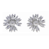 Flower Earrings Gold/Silver Plated with Crystal Colors