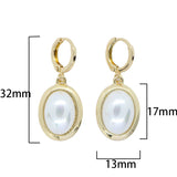 Small Hoop Earrings with Pearl Plated/Silver