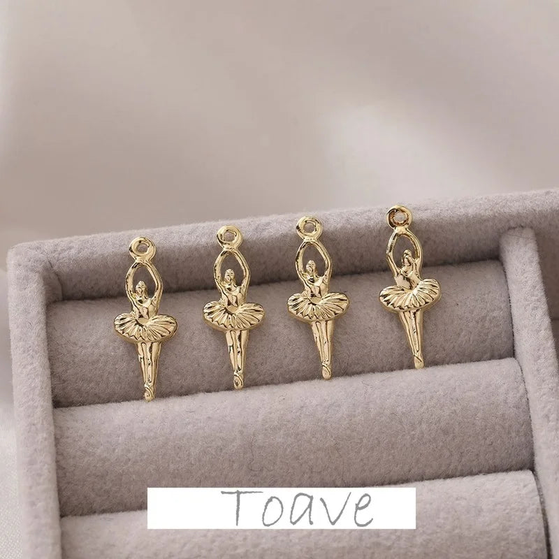 Mini Ballet Girl Pendant for DIY Earrings