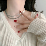 Small Splice Freshwater Pearl Chain Necklace for Women