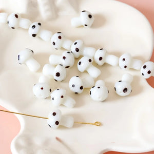 Mushroom Glass Beads Glaze DIY Loose Beads for Jewelry Making