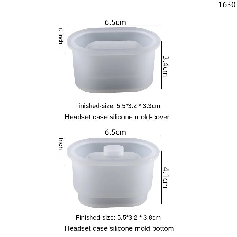 Epoxy Resin Silicone Mold for DIY Bluetooth Headset Jewelry Box