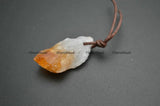 10pc Natural Rough Citrine Quartz Stone Charm Pendants