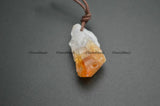 10pc Natural Rough Citrine Quartz Stone Charm Pendants
