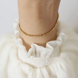 Sphere Ball Beads Elastic Bracelet Stainless Steel Minimalist Waterproof Jewelry