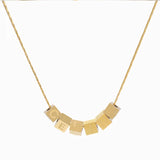 18K Steel Plated Square Necklace, Non-Fading