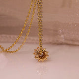Diamond Zirconium Necklace 18K Real Earrings Jewelry