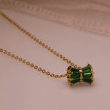 Diamond Zirconium Necklace 18K Real Earrings Jewelry